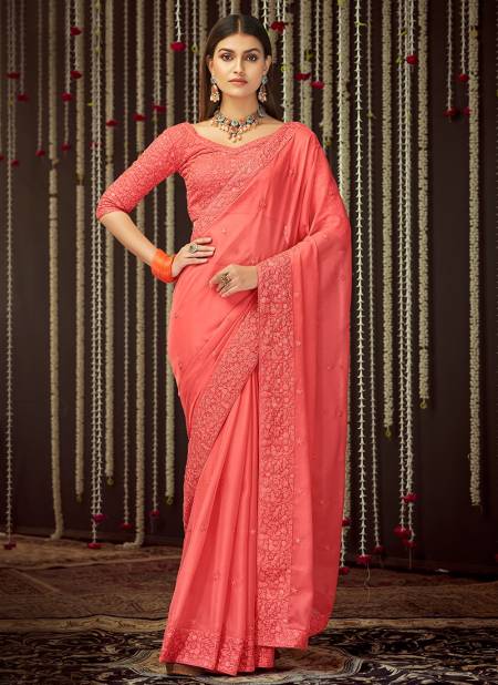 Peach Colour ARYA IMPERIAL 5 Wedding Wear Designer Heavy Latest Saree Collection 19005